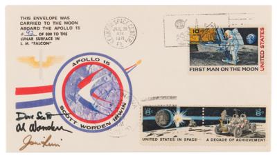 Lot #6316 Apollo 15 Lunar Surface-Flown Sieger Crew-Owned Cover - Image 2