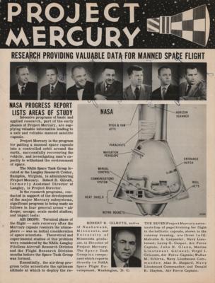 Lot #6008 Mercury 7 Signed NASA Brochure - Image 1