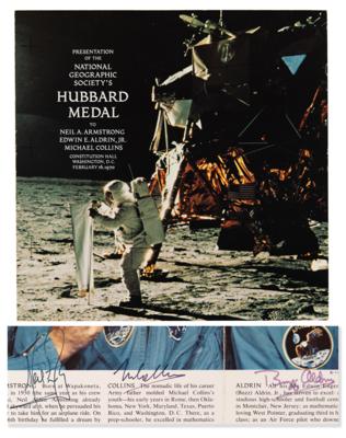 Lot #6124 Apollo 11 Crew-Signed Hubbard Medal