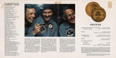 Lot #6135 Neil Armstrong Signed Hubbard Medal Program - Image 2