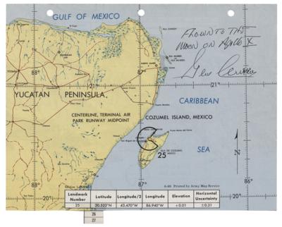 Lot #6107 Apollo 10 Flown Map Signed by Gene