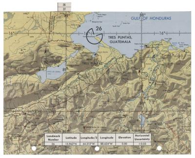 Lot #6107 Apollo 10 Flown Map Signed by Gene Cernan - Image 2