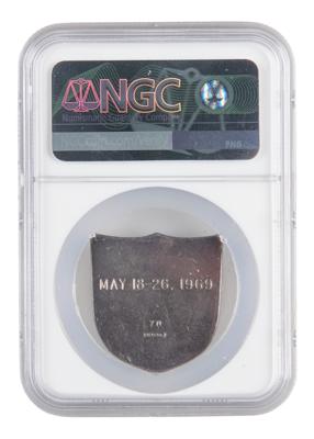 Lot #6108 Apollo 10 Flown Robbins Medallion - NGC MS 65 - From the Personal Collection of Rusty Schweickart - Image 2