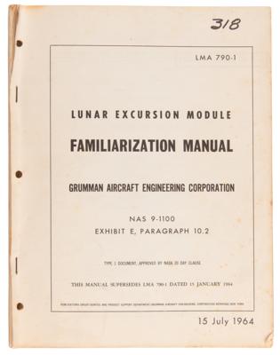 Lot #6394 Lunar Excursion Module (LEM) Familiarization Manual by Grumman (1964) - Image 1