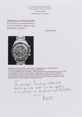 Lot #6514 Mir Aragatz: Jean-Loup Chretien's Flown Omega Speedmaster Pro Watch - Image 6