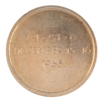 Lot #6038 Gemini 6 Flown Gold-Plated Fliteline Medallion - From the Collection of Bailey K. Howard - Image 2