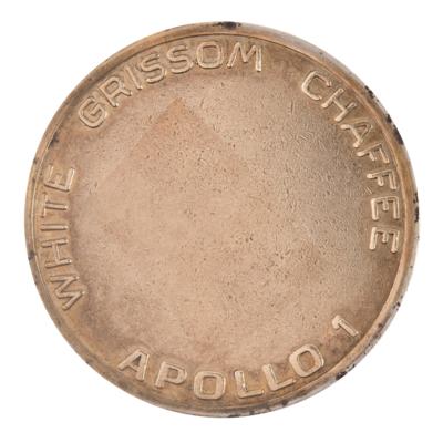 Lot #6067 Apollo 1 Gold-Plated Fliteline Medallion - From the Collection of Bailey K. Howard - Image 2