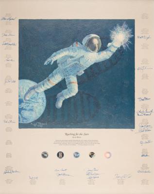 Lot #6382 Astronauts (24) Multi-Signed Limited Edition Print by Alan Bean - 'Reaching for the Stars' (#137/1500) - Image 1