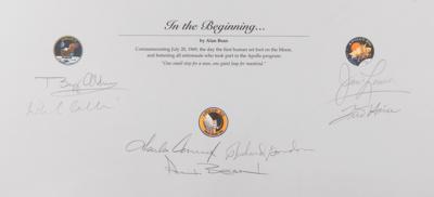 Lot #6371 Apollo Astronauts (20) Multi-Signed Limited Edition Print by Alan Bean - 'In the Beginning' (#AP18/150) - Image 4