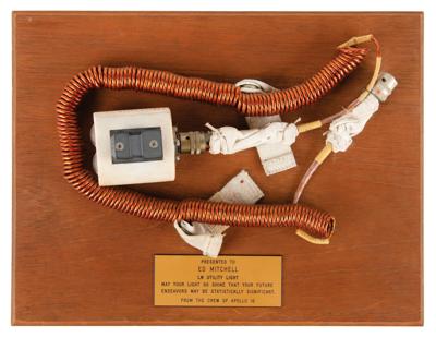 Lot #6339 Apollo 16 Crew-Presented Lunar Module Utility Light with Cable and Plug - From the Personal Collection of Edgar Mitchell - Image 1