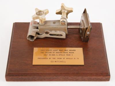 Lot #6314 Apollo 15 Lunar Surface-Flown LM Utility Light Bracket - From the Personal Collection of Edgar Mitchell - Image 1