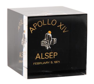 Lot #6276 Apollo 14 Flown ALSEP Emblem in Lucite - From the Personal Collection of Edgar Mitchell - Image 2