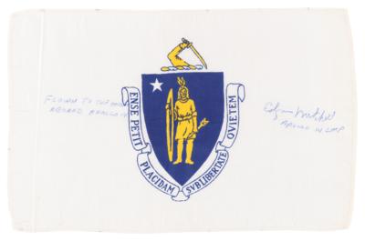 Lot #6283 Apollo 14 Flown Mid-Size Massachuetts State Flag - From the Personal Collection of Edgar Mitchell - Image 1