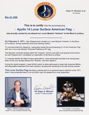 Lot #6290 Apollo 14 Lunar Surface-Flown American Flag - From the Personal Collection of Edgar Mitchell - Image 3