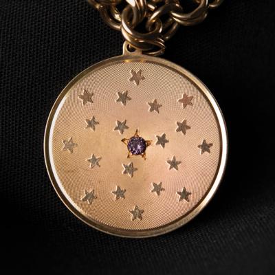 Lot #6289 Apollo 14 Lunar Surface-Flown 14K Gold Pendant - From the Personal Collection of Edgar Mitchell - Image 2