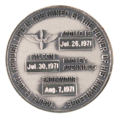 Lot #6328 Apollo 15 Unflown Robbins Medallion - From the Personal Collection of Edgar Mitchell - Image 2