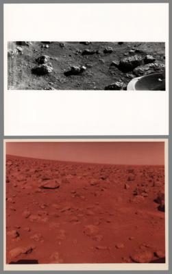 Lot #6473 Viking 2 Lander (2) Original Vintage Photographs: The First Black-and-White and Color Mars Photos from Viking 2 - Image 1