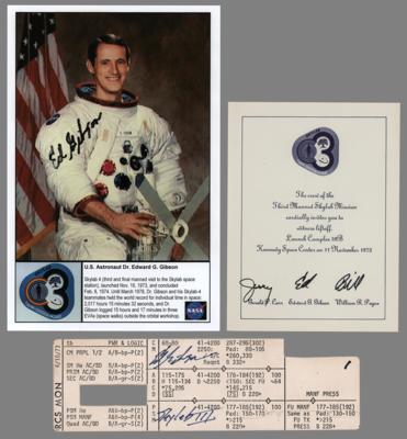 Lot #6424 Skylab 4 (3) Signed Items