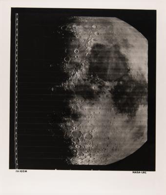 Lot #6497 Lunar Orbiter IV Oversized Photograph - Image 1