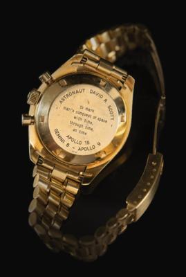 Lot #6311 Omega Speedmaster Professional 18K Gold Apollo 11 Commemorative Watch - From the Personal Collection of Dave Scott - Image 4