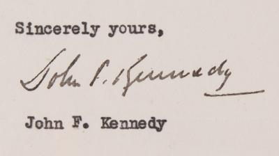 Lot #29 John F. Kennedy Typed Letter Signed, Three Months After Announcing His Congressional Campaign - Image 2