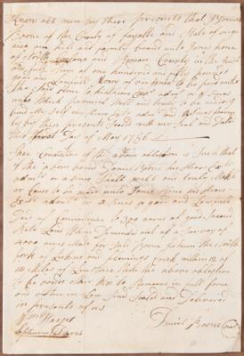 Lot #802 Daniel Boone Autograph Document Signed for Land Bond — "Boone" Written Four Times! - Image 3