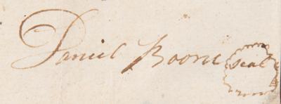 Lot #802 Daniel Boone Autograph Document Signed for Land Bond — "Boone" Written Four Times! - Image 4