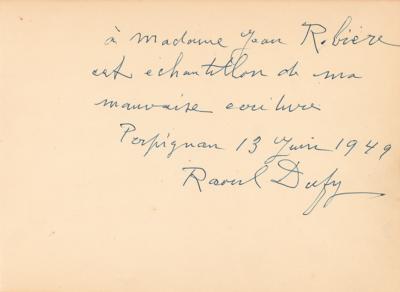 Lot #449 Raoul Dufy Signature - Image 1