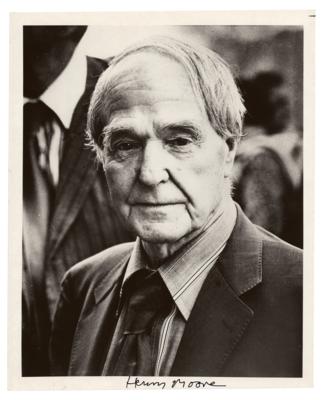 Lot #456 Henry Moore Signed Photograph