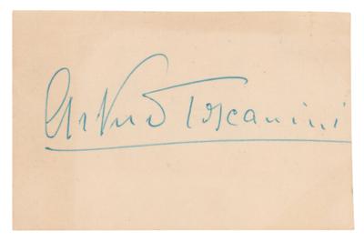 Lot #562 Arturo Toscanini Signature - Image 1