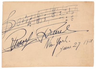 Lot #531 Rudolf Friml Autograph Musical Quotation