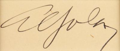 Lot #656 Al Jolson Signature - Image 2