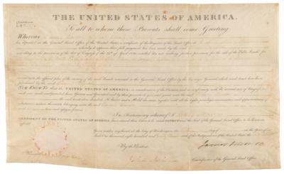 Lot #124 James Monroe Document Signed as President - Image 1