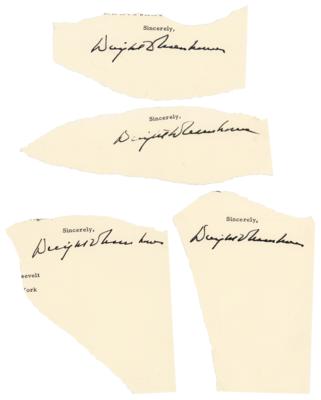 Lot #91 Dwight D. Eisenhower (4) Signatures - Image 1