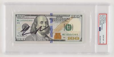 Lot #187 Elon Musk Signed $100 Dollar Bill - PSA