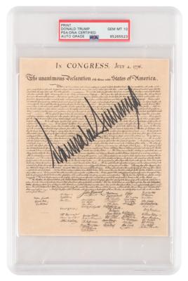 Lot #63 Donald Trump Signed Mini Declaration of Independence - Image 1