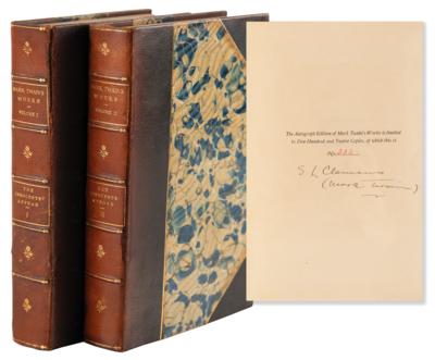 Lot #489 Samuel L. Clemens Twice-Signed Book - The