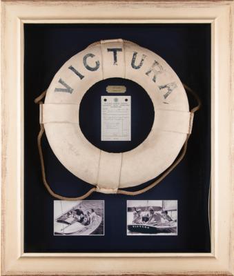 Lot #38 John F. Kennedy: Life Preserver Ring from the Victura, JFK's Treasured Sailboat - Image 1