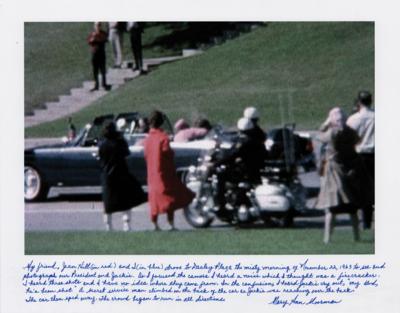 Lot #266 Kennedy Assassination: Mary Ann Moorman Signed Photograph - Image 1