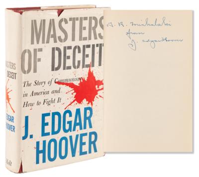 Lot #252 J. Edgar Hoover Signed Book - Masters of Deceit - Image 1