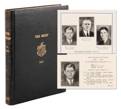 Lot #39 John F. Kennedy 1935 Choate 'The Brief' Yearbook - Image 1