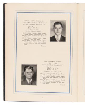 Lot #39 John F. Kennedy 1935 Choate 'The Brief' Yearbook - Image 4