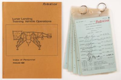 Lot #404 Lunar Landing Training Vehicle: Flight Controller's Checklist, Operations Personnel Guide, and Photograph with Neil Armstrong - Image 1