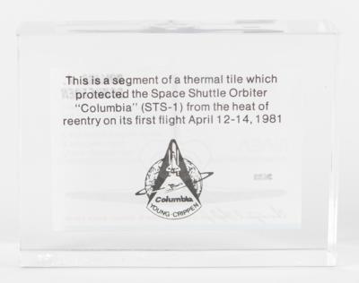 Lot #432 STS-1 Flown Heatshield Lucite Display - Image 2