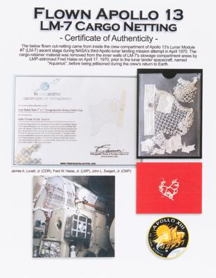 Lot #348 Apollo 13 Cargo Netting [Attested as Flown by Garner/Havekotte/Looney] - Image 1