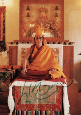 Lot #228 Dalai Lama Signed Photograph - Image 1