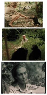 Lot #242 Jane Goodall (3) Signed Photographs