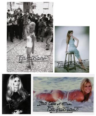 Lot #589 Brigitte Bardot (4) Signed Photographs - Image 1