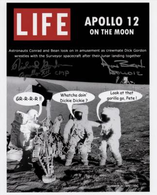 Lot #345 Apollo 12: Alan Bean and Richard Gordon Signed Photograph - Image 1