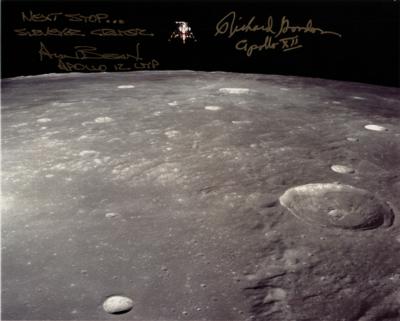 Lot #346 Apollo 12: Alan Bean and Richard Gordon Signed Photograph - Image 1